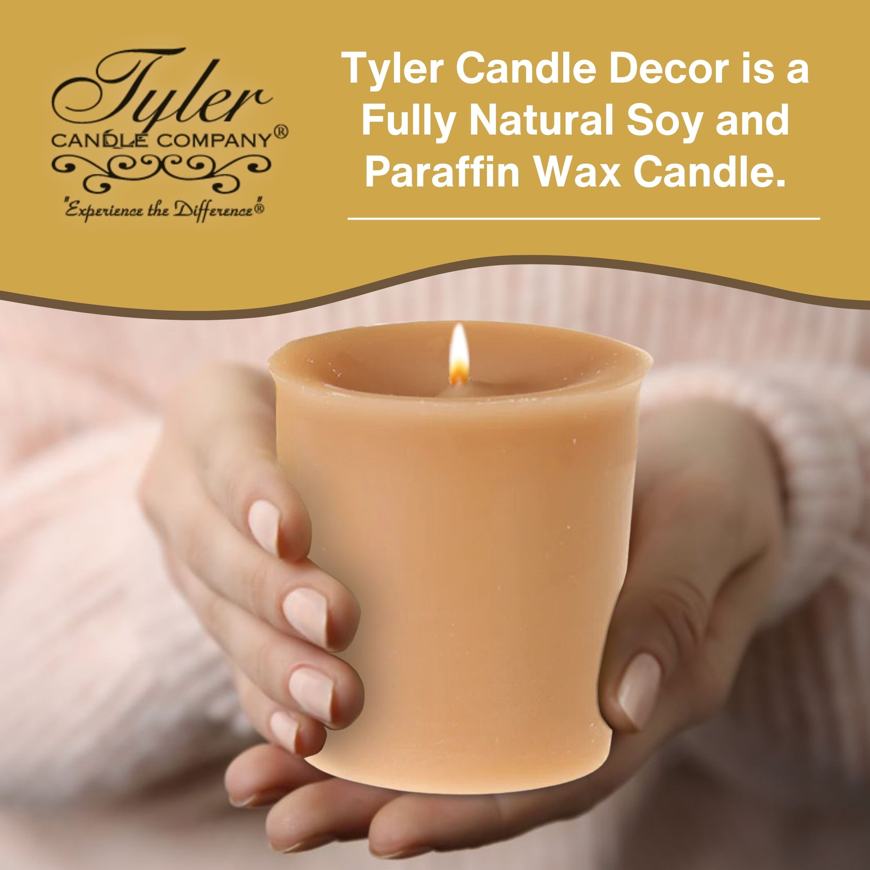 Tyler Candle Company Warm Sugar Cookie Scented Soy Wax Votive Candles - Set of 4 (2 oz Each) with Keychain