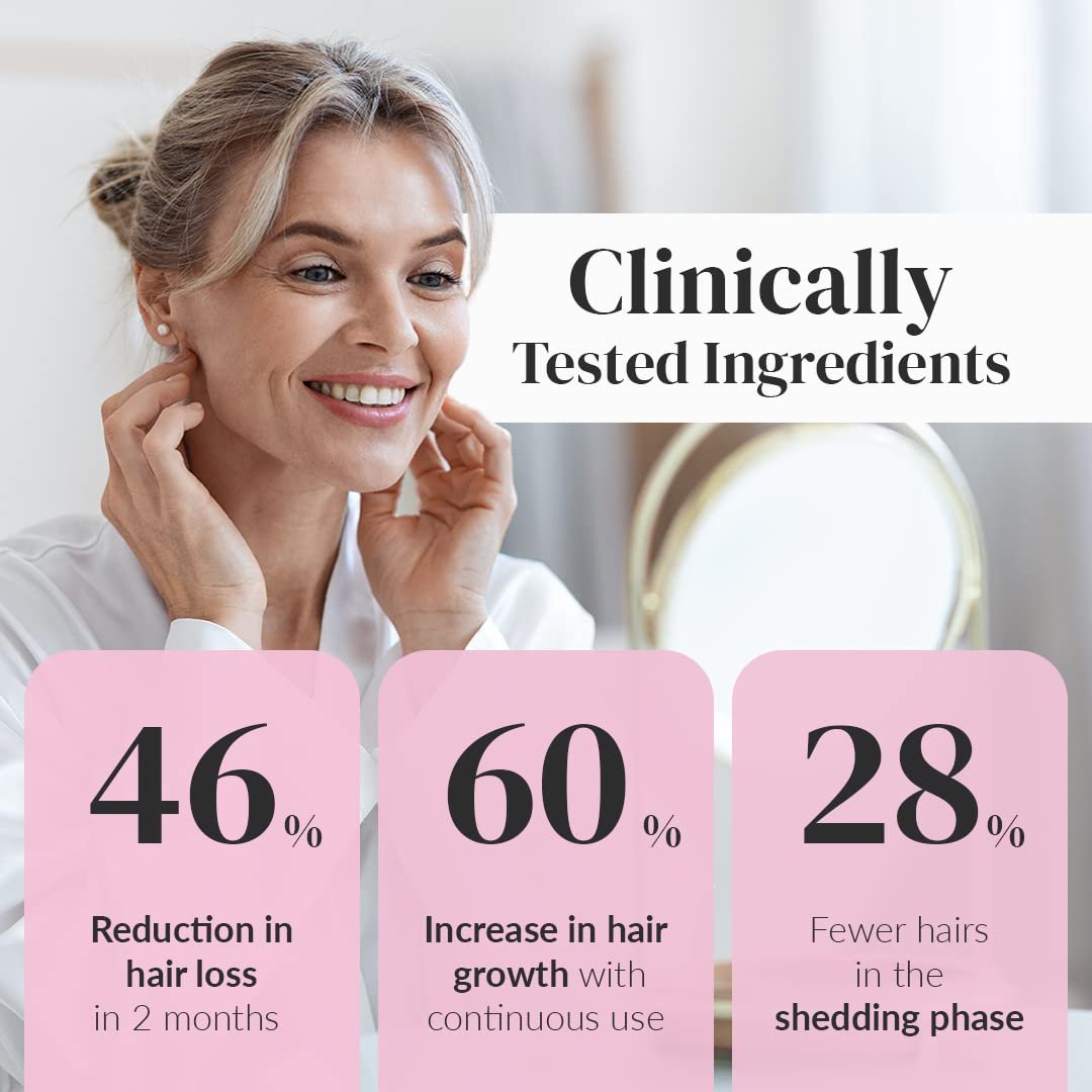 Kerotin Hair Growth Serum with Castor Oil for Hair Loss in Women (1 fl oz) - DHT Blocker, Promotes Scalp Care & Thicker Fuller Hair, Thickening Drops - Natural, Sulfate & Cruelty Free, Made in USA