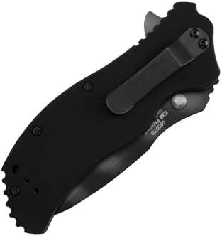 Zero Tolerance 0350TS; Folding Pocket Knife; 3.25 in. S30V Stainless Steel Blade with Tiger-Stripe Tungsten DLC Coating, G-10 Handle, SpeedSafe Assisted Opening and Quad-Mount Pocketclip; 6.2 OZ.