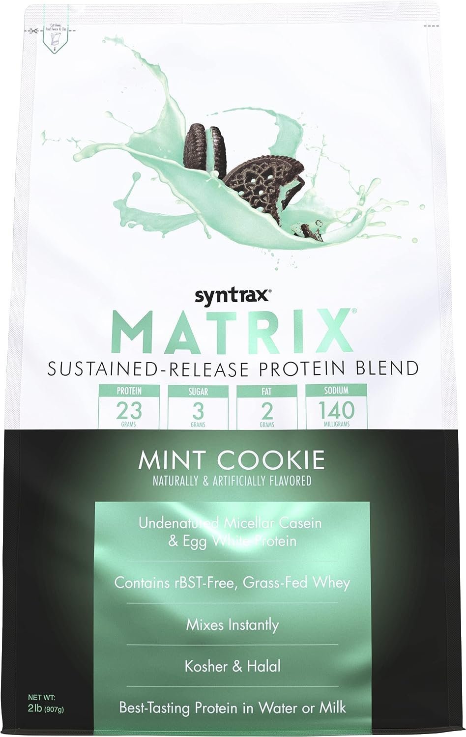 Syntrax Matrix 2.0 Sustained-Release Protein Powder Blend - rBST Free, Kosher & Halal - Muscle Support - 2 lb