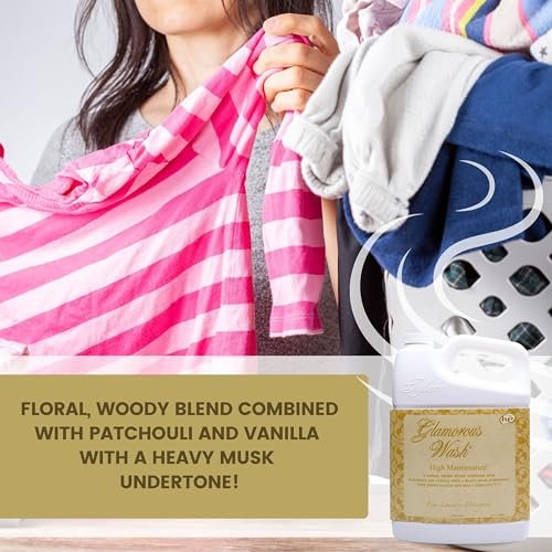 Tyler Candle Company Glamorous Wash High Maintenance Scent Fine Laundry Liquid Detergent - Phosphate-Free - Hand and Machine Washable - 1 Container of 1.89L (64 Fl Oz) with Multi-Purpose Key Chain