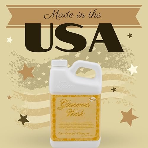 Tyler Candle Company Glamorous Wash Tyler Fine Laundry Liquid Detergent - Hand and Machine-Washable - 907g (32 Fl Oz) - Pack of 1 with Multi-Purpose Keychain