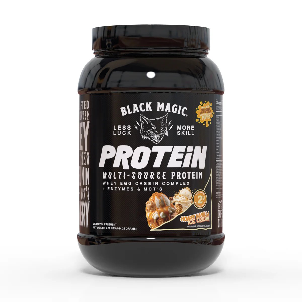 Black Magic Multi-Source Protein Powder – Whey Isolate, Egg Whites, Casein, MCTs – Muscle Growth & Recovery – High-Absorption Blend for Athletes