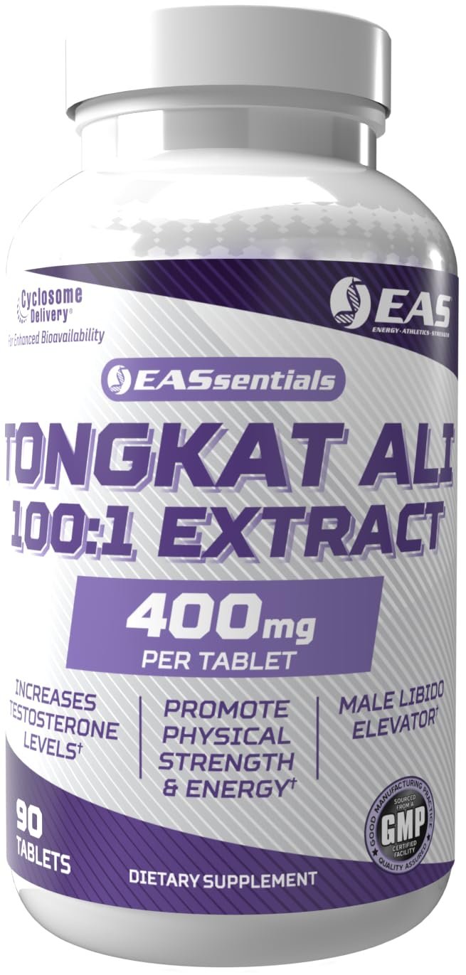EAS Tongkat Ali 100:1 Extract for Men | Promotes Strength & Energy | Better Absorption with Cyclosome Delivery | 90 Tablets