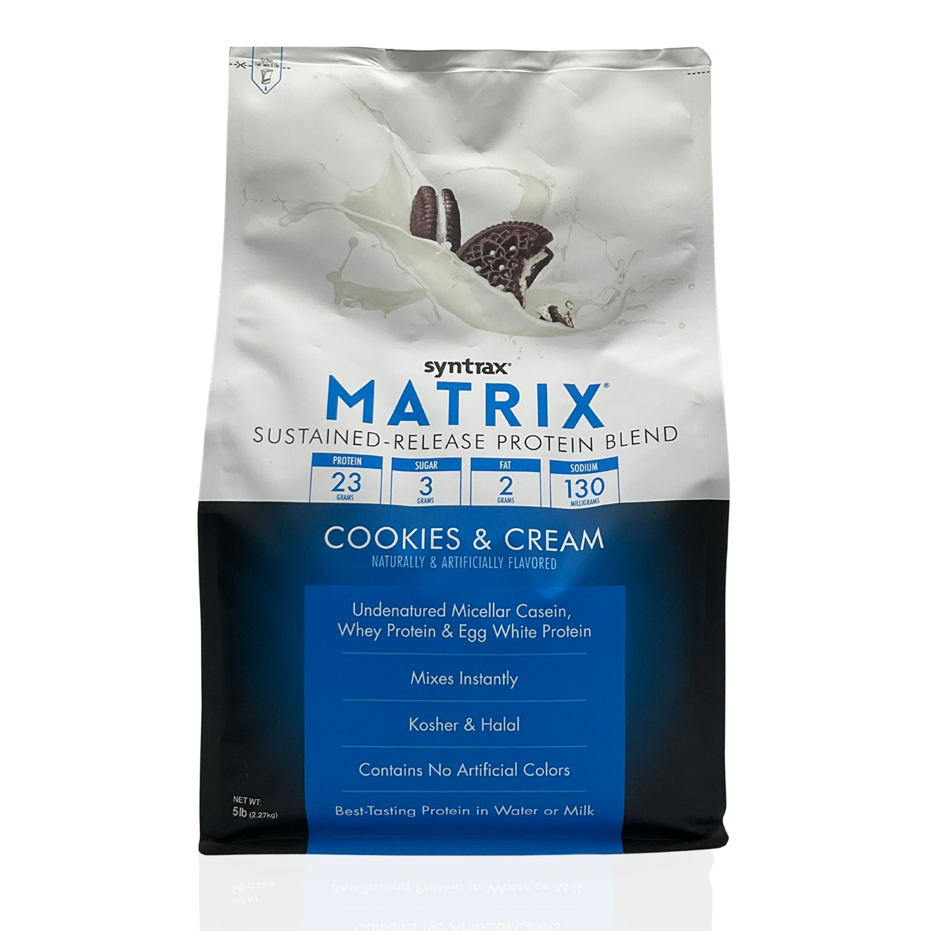 Syntrax Matrix Sustained-Release Protein Powder Blend - Kosher & Halal - Muscle Support - 5 lb - Pack of 1