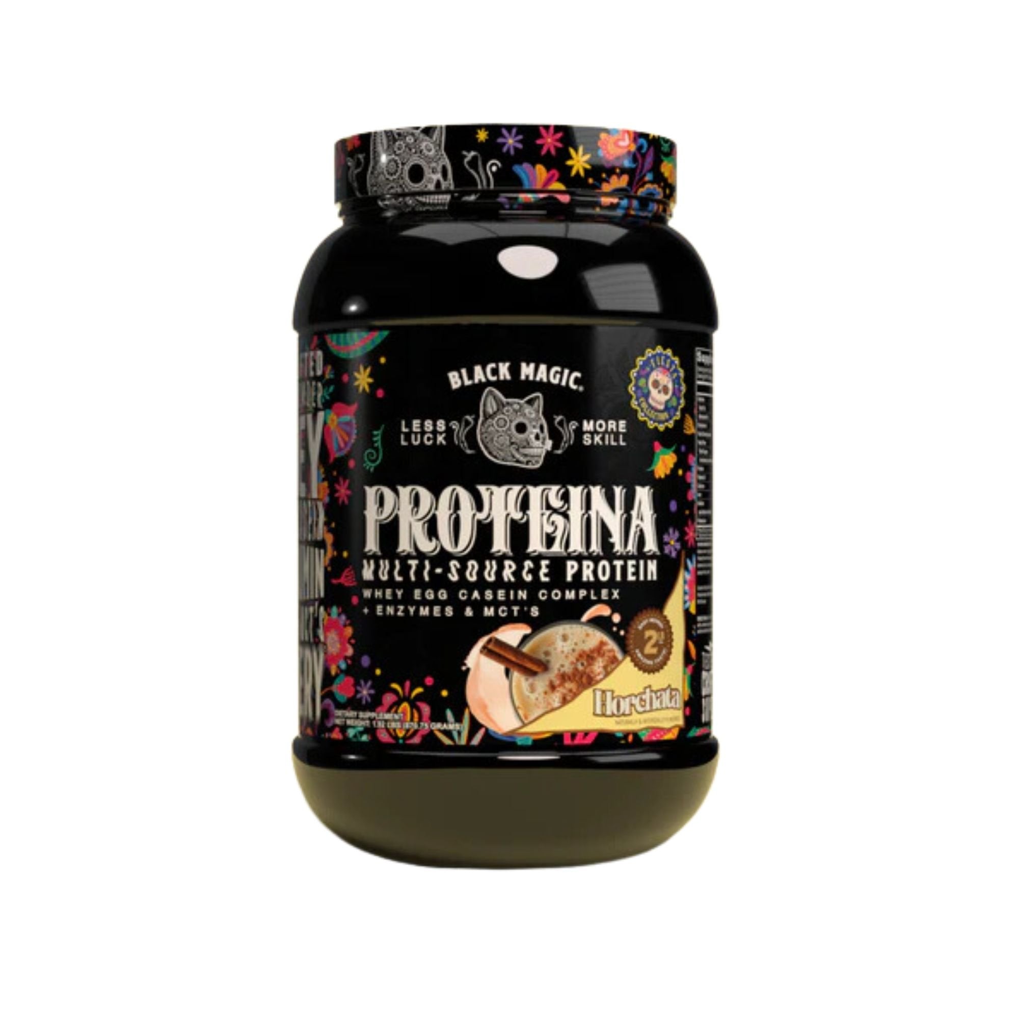 Black Magic Supply Multi-Source Protein Powder - Whey, Egg Albumin Enzymes, Micellar Casein & MCTs - Horchata Fiesta Flavor - 2 LB