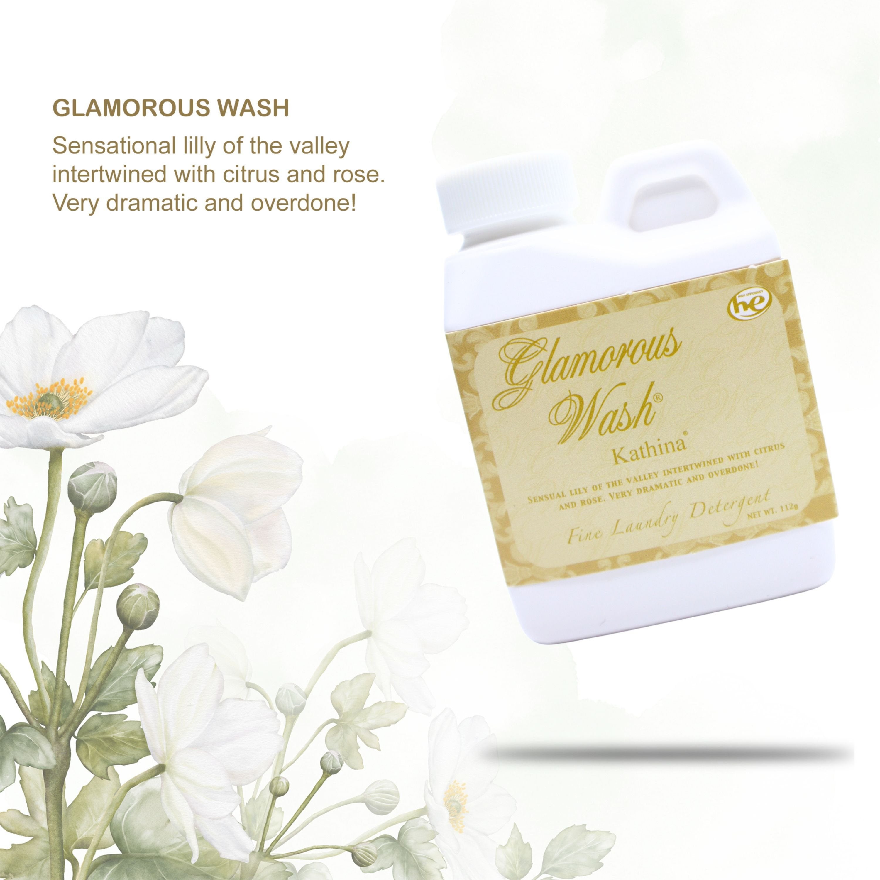 Tyler Candle Company Glamorous Gift Suite VI Kathina - Glam On Demand Linen and Room Spray Bottle, Prestige Candle, Glamorous Wash Laundry Detergent, Autoglam Air Freshener & Keychain