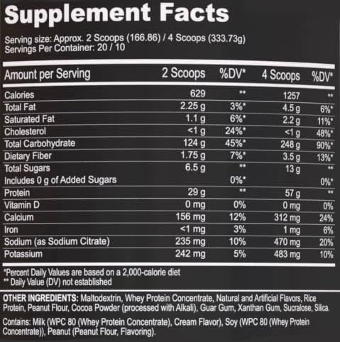 Black Magic Supply Wicked Huge Extreme Mass Gainer, 7.29lbs - Classic Milk Chocolate Powder - Muscle Building - Pack of 1 with Keychain