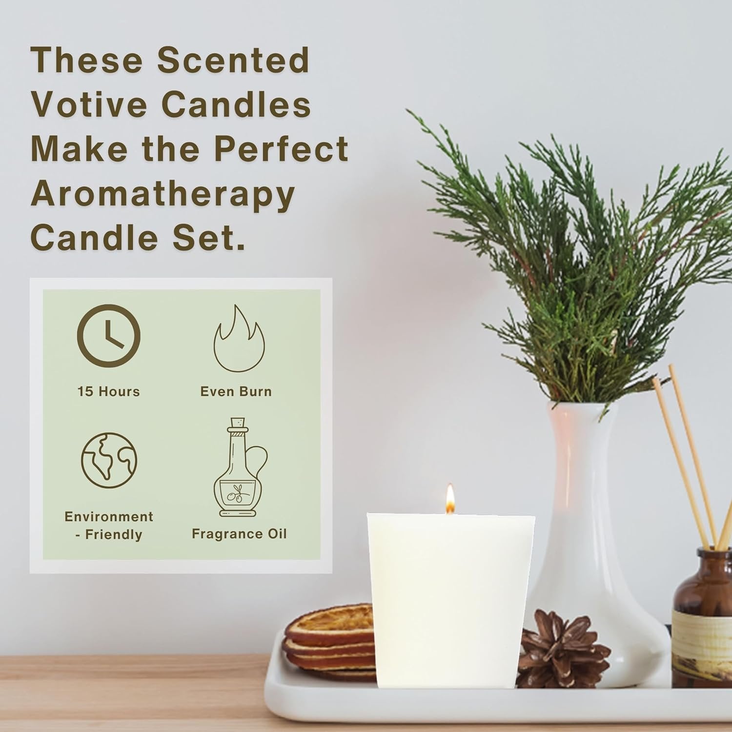 Tyler Candle Company Dolce Vita Votive Wax Scented Candles - 4 Pack of 2oz - Burn Time up to 15hrs - with Multi-Purpose Key Chain