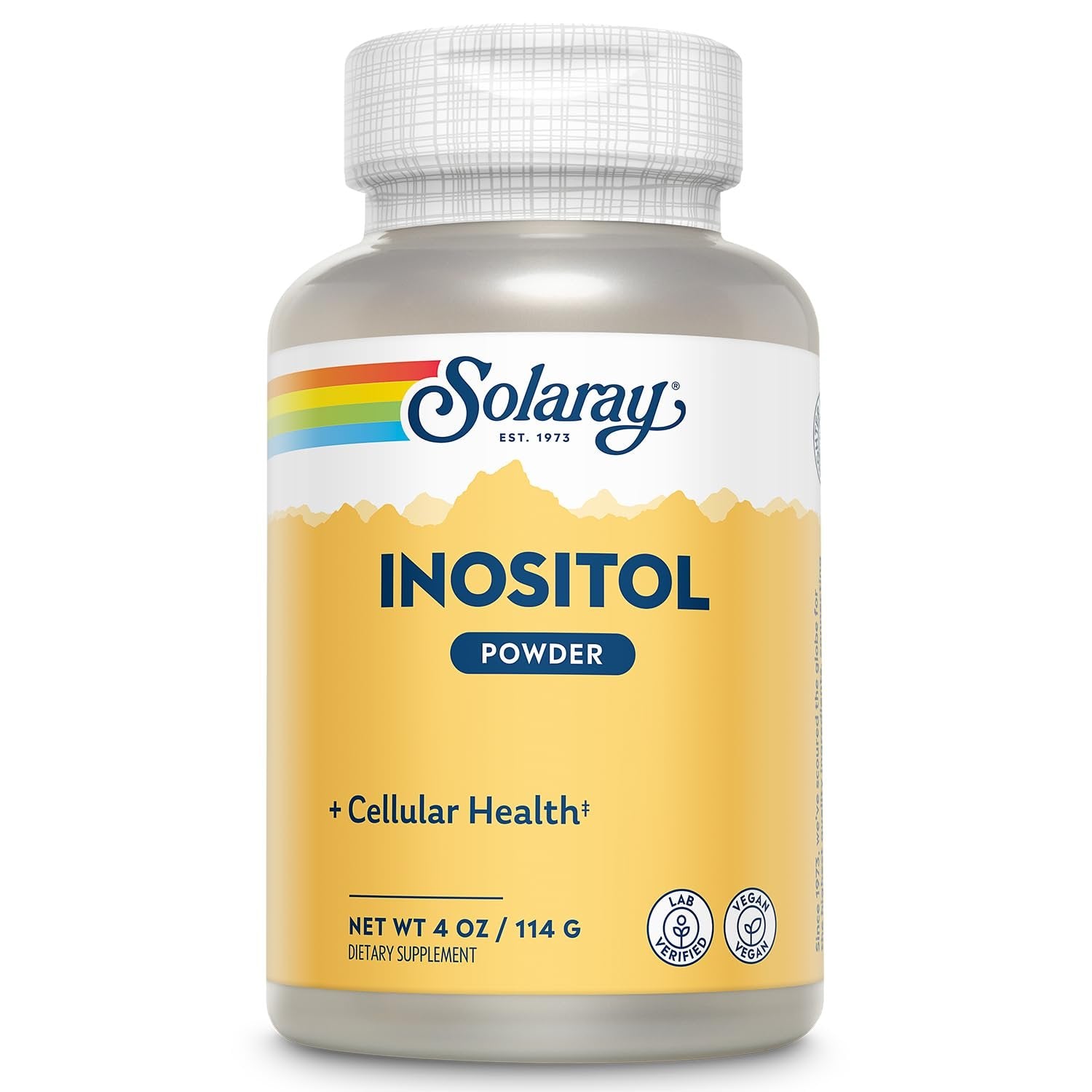 SOLARAY Pure Inositol Powder | May Help Support Healthy Brain, Cardiovascular, Nervous System Function and Mood | Non-GMO, Vegan (4oz, 162 Serv.)