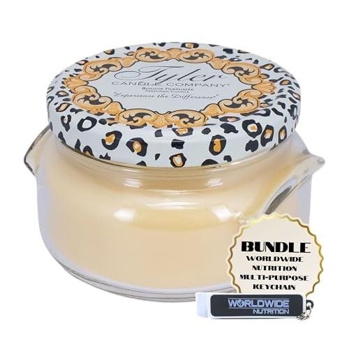 Tyler Candle Company Family Tradition Wax Scented Candle in Glass Jar, 22 oz - Pack of 1 with Keychain