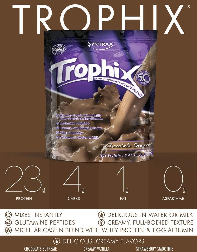 Syntrax Trophix - Ultra Sustained-Release Protein Powder - Kosher & Halal - Muscle Support - 5lb