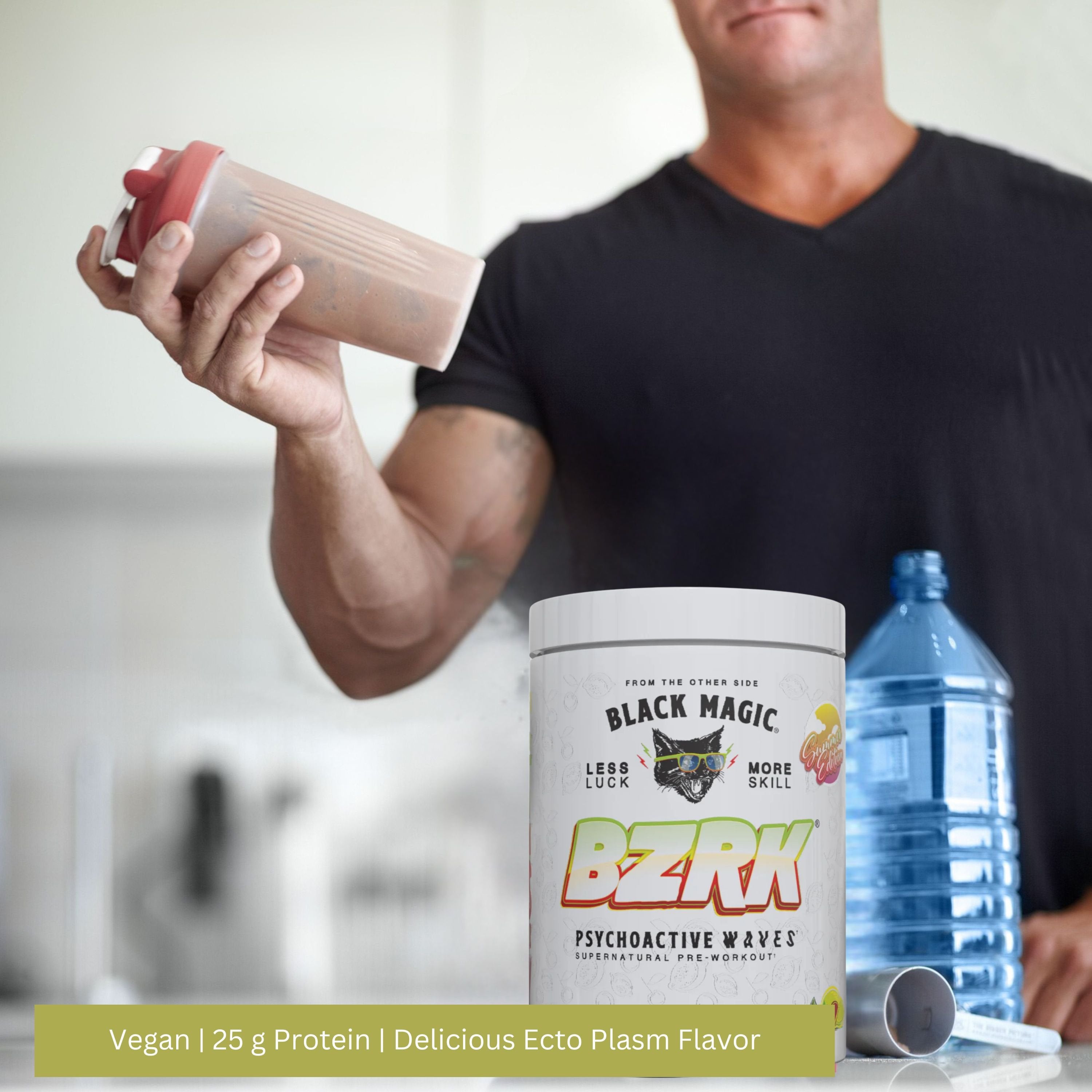 Black Magic Supply BZRK Psychoactive Waves Supernatural Pre-Workout, 487.5g - Cherry Lime Flavor - Energy Booster - Pack of 1