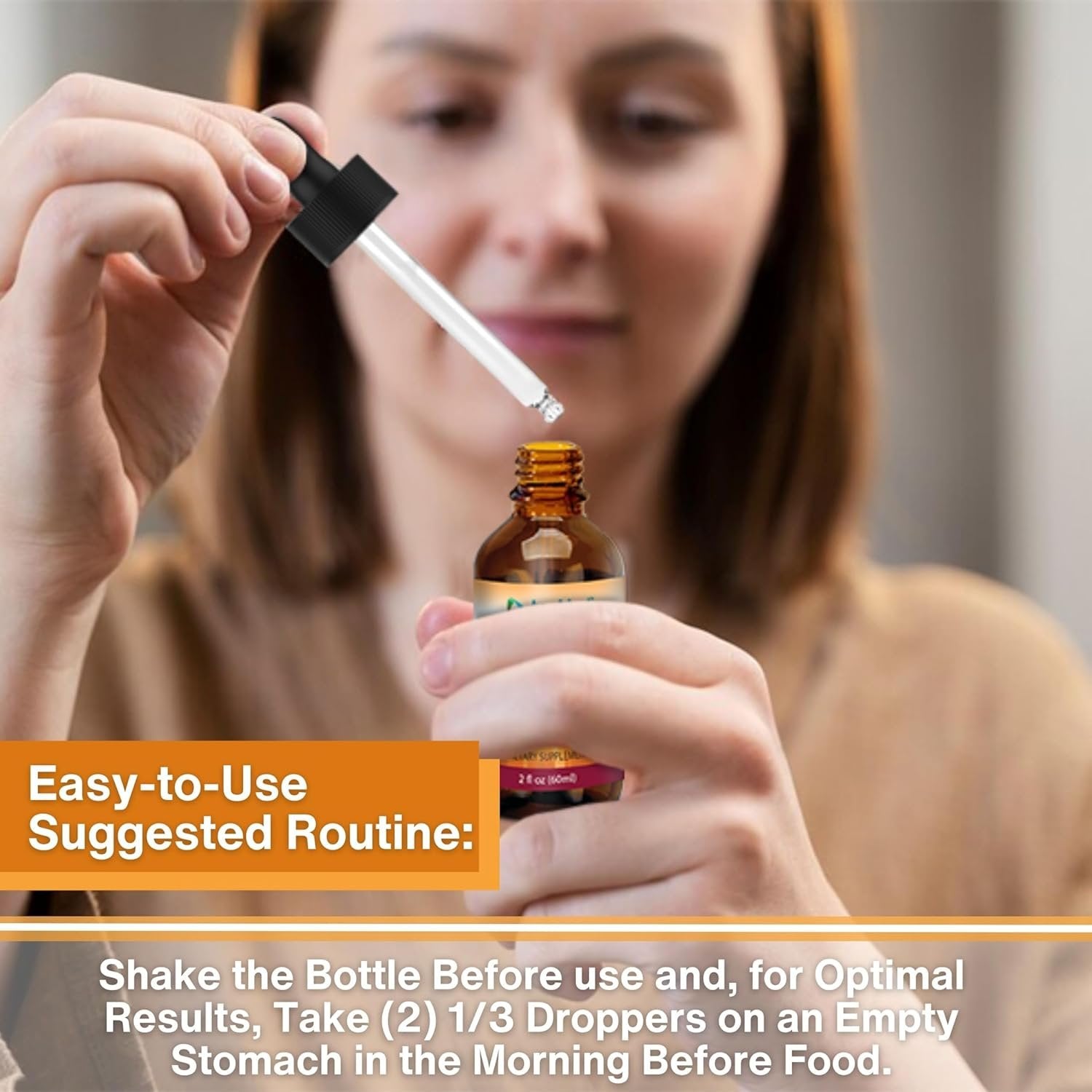 AnuMed International Lipotropic Complex Drops - Liver Detox - Metabolizes Fats - Supports Cellular Regeneration - Vit. B12, B6, Folic Acid - Orange Flavor - 2 oz