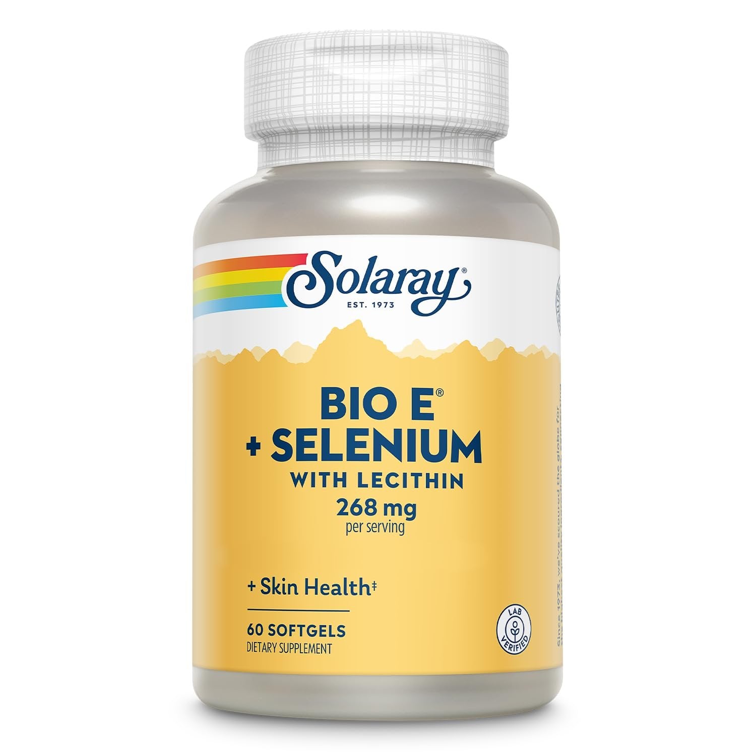 SOLARAY Bio Vitamin E with Selenium 400IU Healthy Heart Function, Antioxidant Activity & Skin Support High Absorption 120 Softgels
