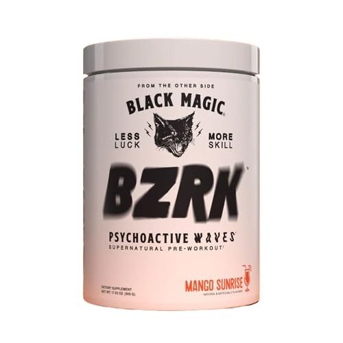 Black Magic Supply BZRK Psychoactive Waves Pre-Workout Powder - Mango Sunrise - 17.63oz (500g) - Pack of 1