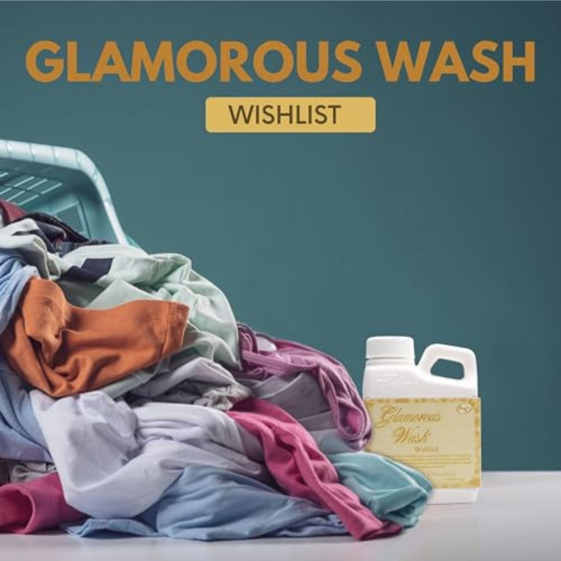 Tyler Candle Company Glamorous Wash Wishlist Scent Fine Laundry Liquid Detergent - Hand and Machine-Washable - 4 oz (112 gram) - Pack of 1 with Multi-Purpose Keychain