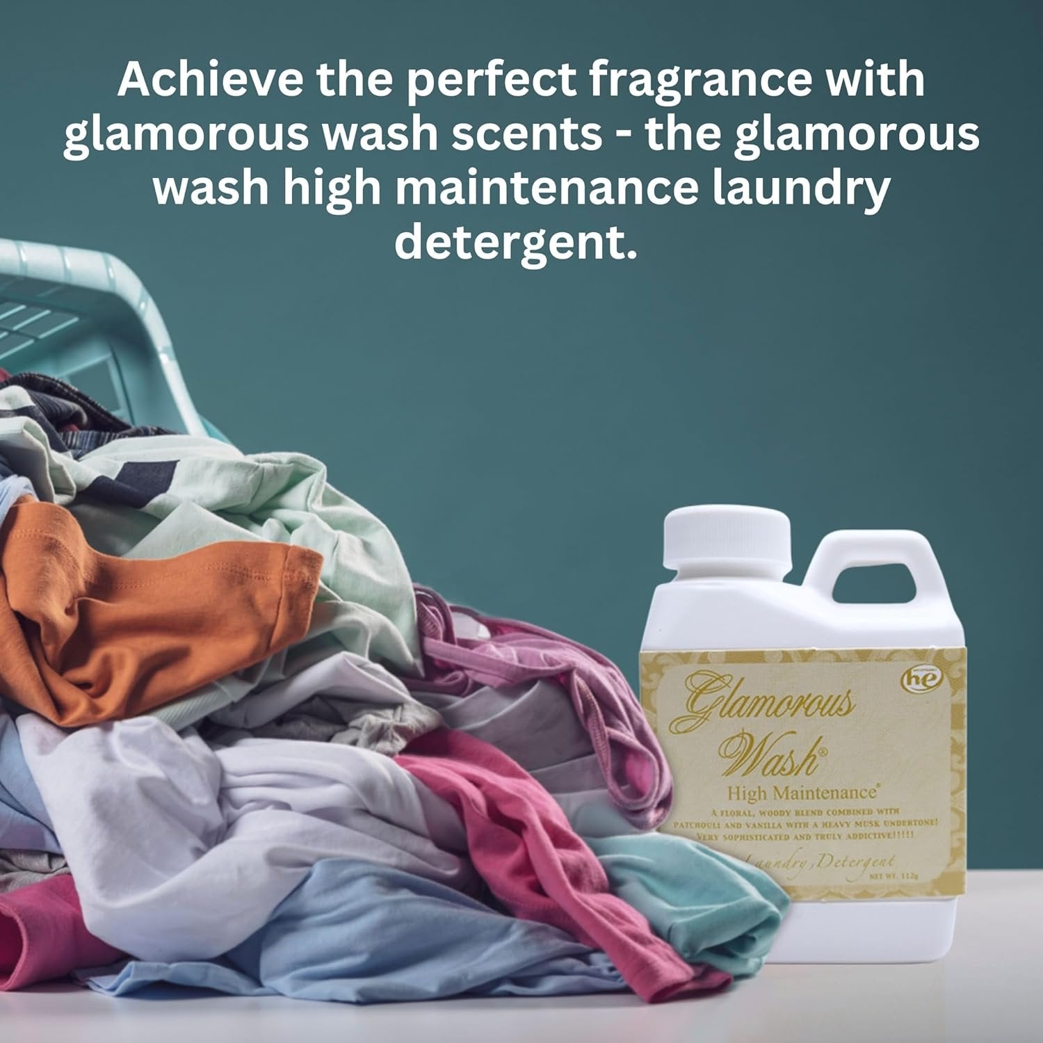 Tyler Candle Company Glamorous Wash High Maintenance Scent Fine Laundry Liquid Detergent - Hand and Machine Washable - 4 oz (112 grams) Container and Multi-Purpose Key Chain