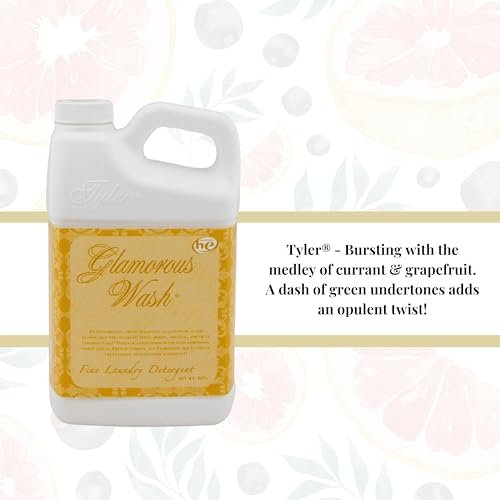 Tyler Candle Company Glamorous Wash Tyler Fine Laundry Liquid Detergent - Hand and Machine-Washable - 907g (32 Fl Oz) - Pack of 1 with Multi-Purpose Keychain