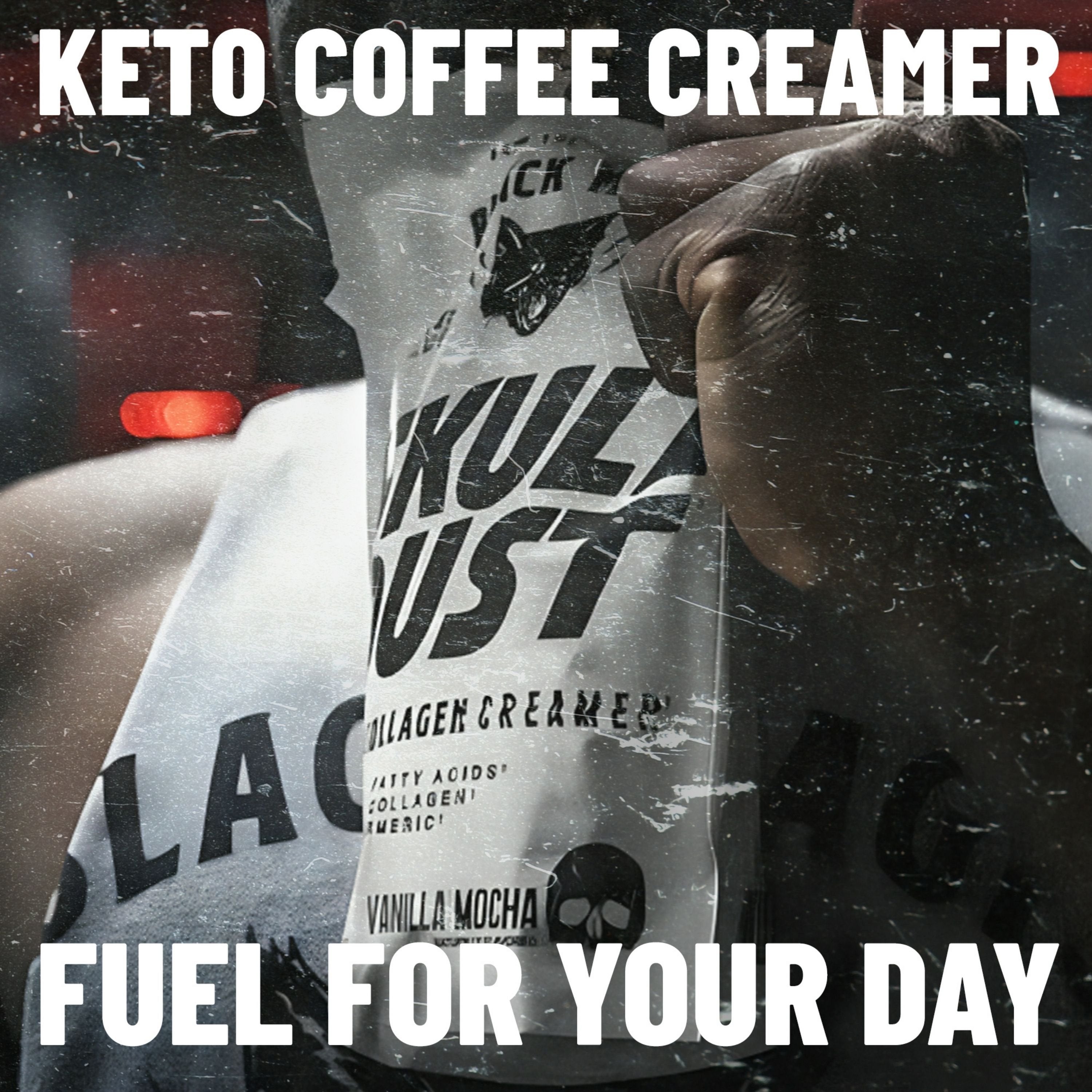 Black Magic Supply Skull Dust Keto Collagen Coffee Creamer - Vanilla Mocha - Organic Turmeric & Colombian Espresso - Keto Friendly 15.5 oz