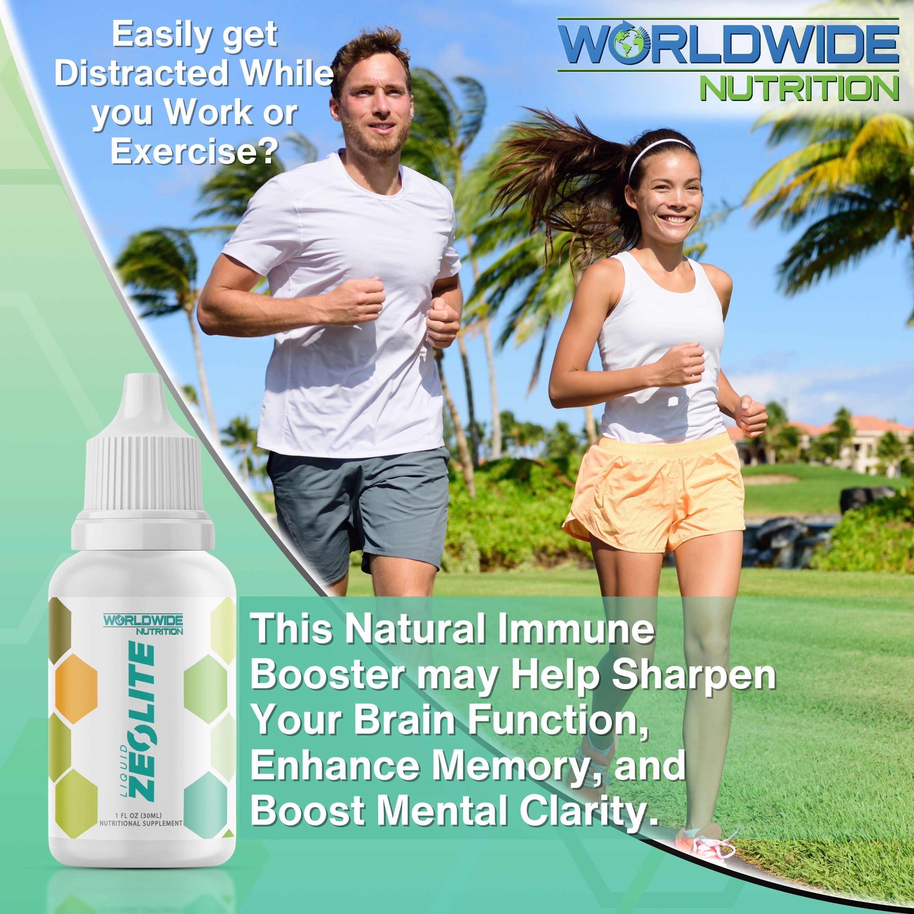 Worldwide Nutrition Liquid Zeolite Drops - Detox and Cleanse Your Immune System - 1 fl oz