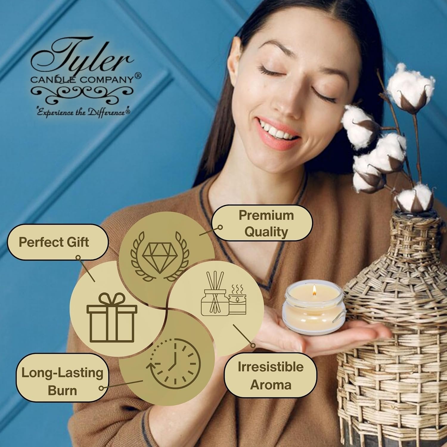 Tyler Candle Company Pineapple Crush Jar Scented Candle, 3" - 3.4oz - Burn Time Up to 25hr - with Multi-Purpose Key Chain