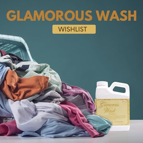 Tyler Candle Company Glamorous Wash Wishlist Scent Fine Laundry Liquid Detergent - Hand and Machine-Washable - 16 oz (454 gram) - Pack of 1 with Multi-Purpose Keychain