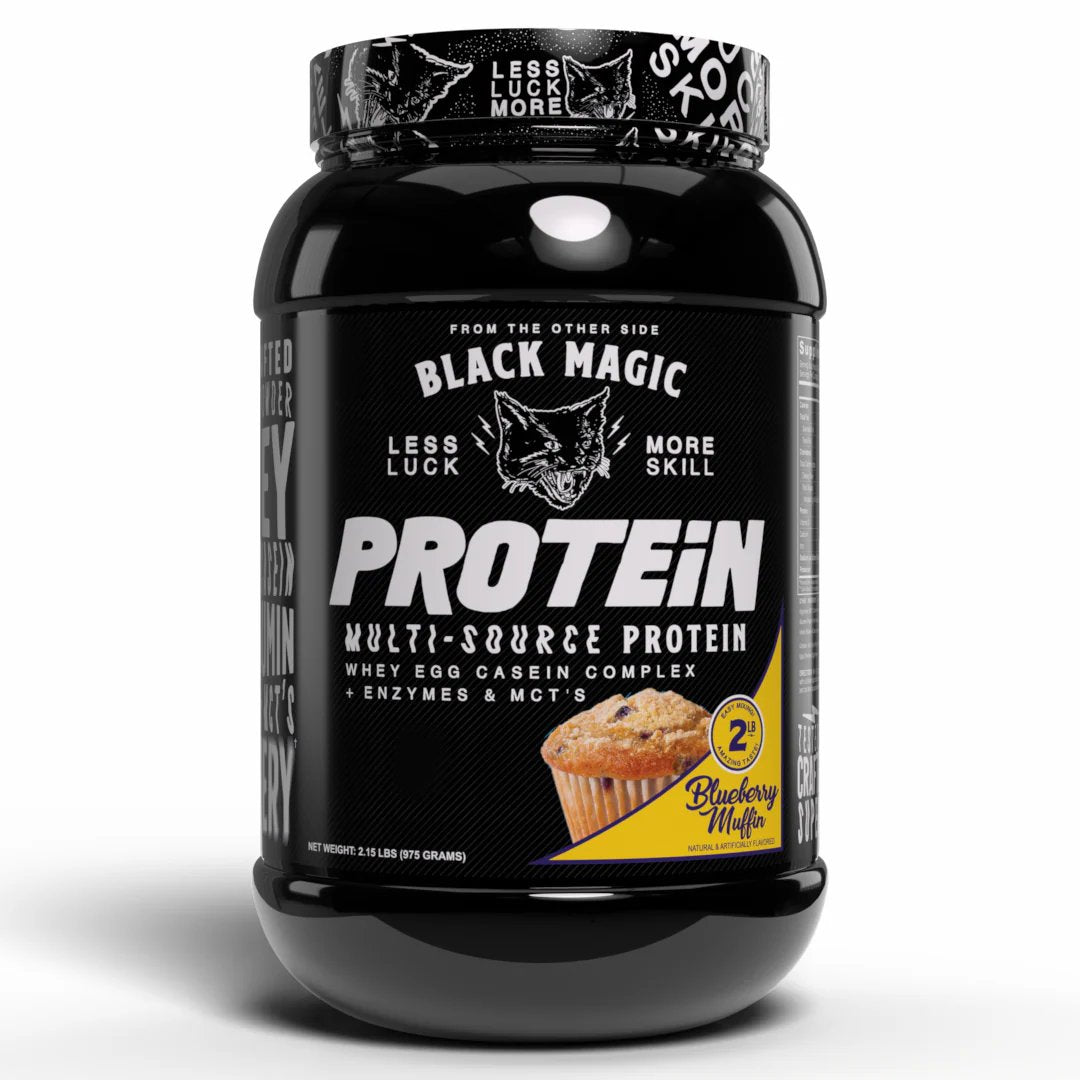 Black Magic Multi-Source Protein Powder – Whey Isolate, Egg Whites, Casein, MCTs – Muscle Growth & Recovery – High-Absorption Blend for Athletes