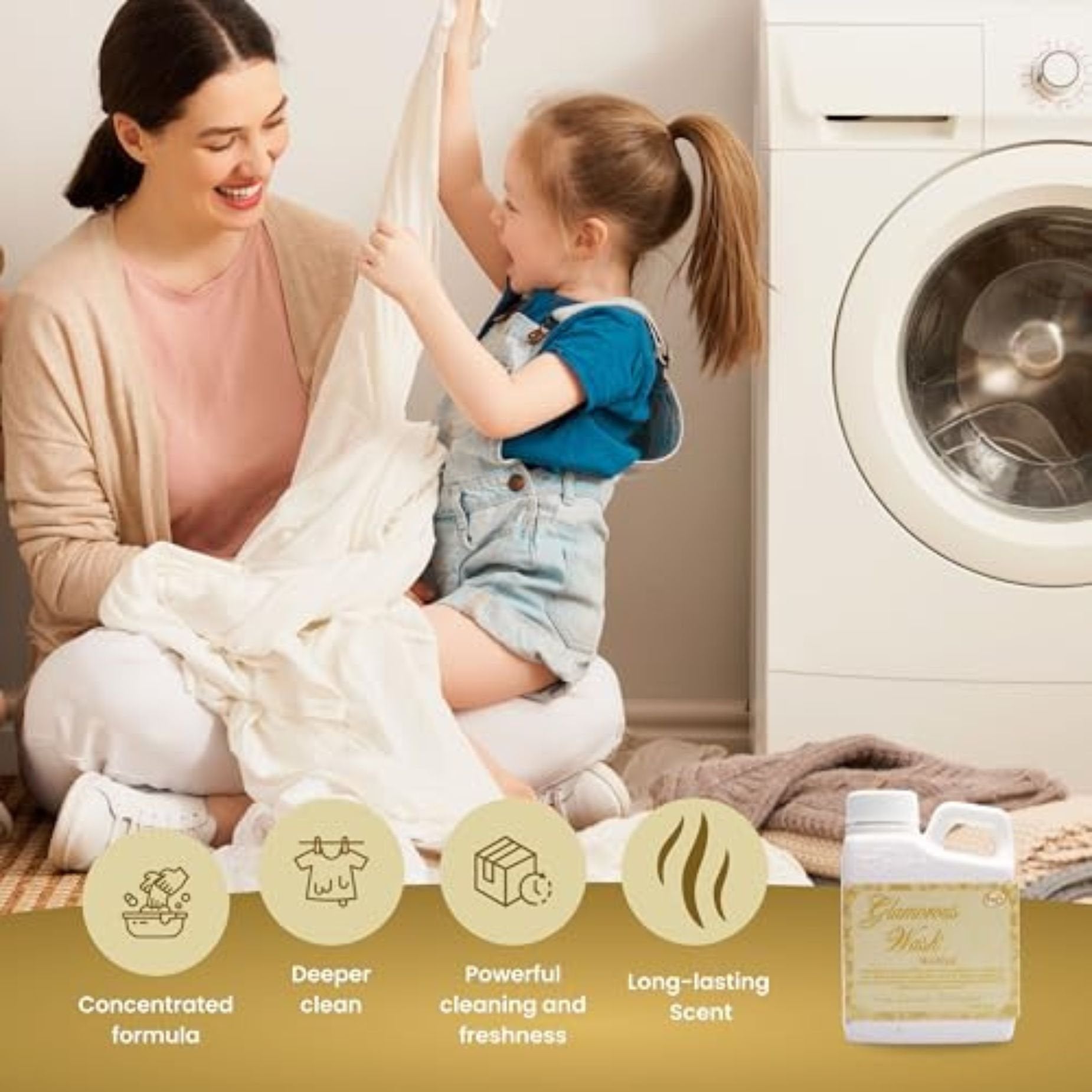 Tyler Candle Company Glamorous Wash Wishlist Scent Fine Laundry Liquid Detergent - Hand and Machine-Washable - 4 oz (112 gram) - Pack of 1 with Multi-Purpose Keychain