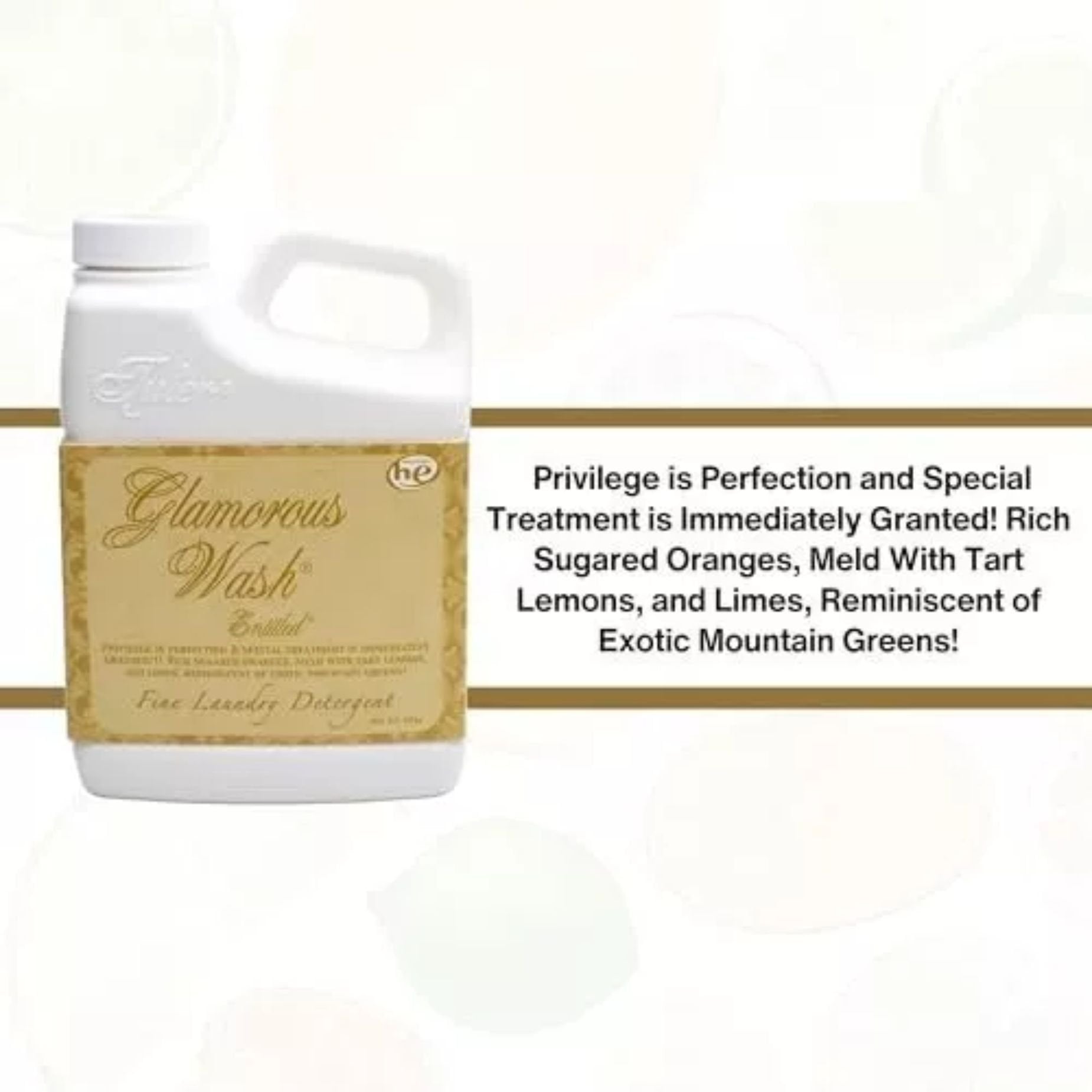 Tyler Candle Company Glamorous Wash Entitled Fine Laundry Detergent - Hand and Machine-Washing - 16 oz (454-gram) - Pack of 1 with Multi-Purpose Keychain