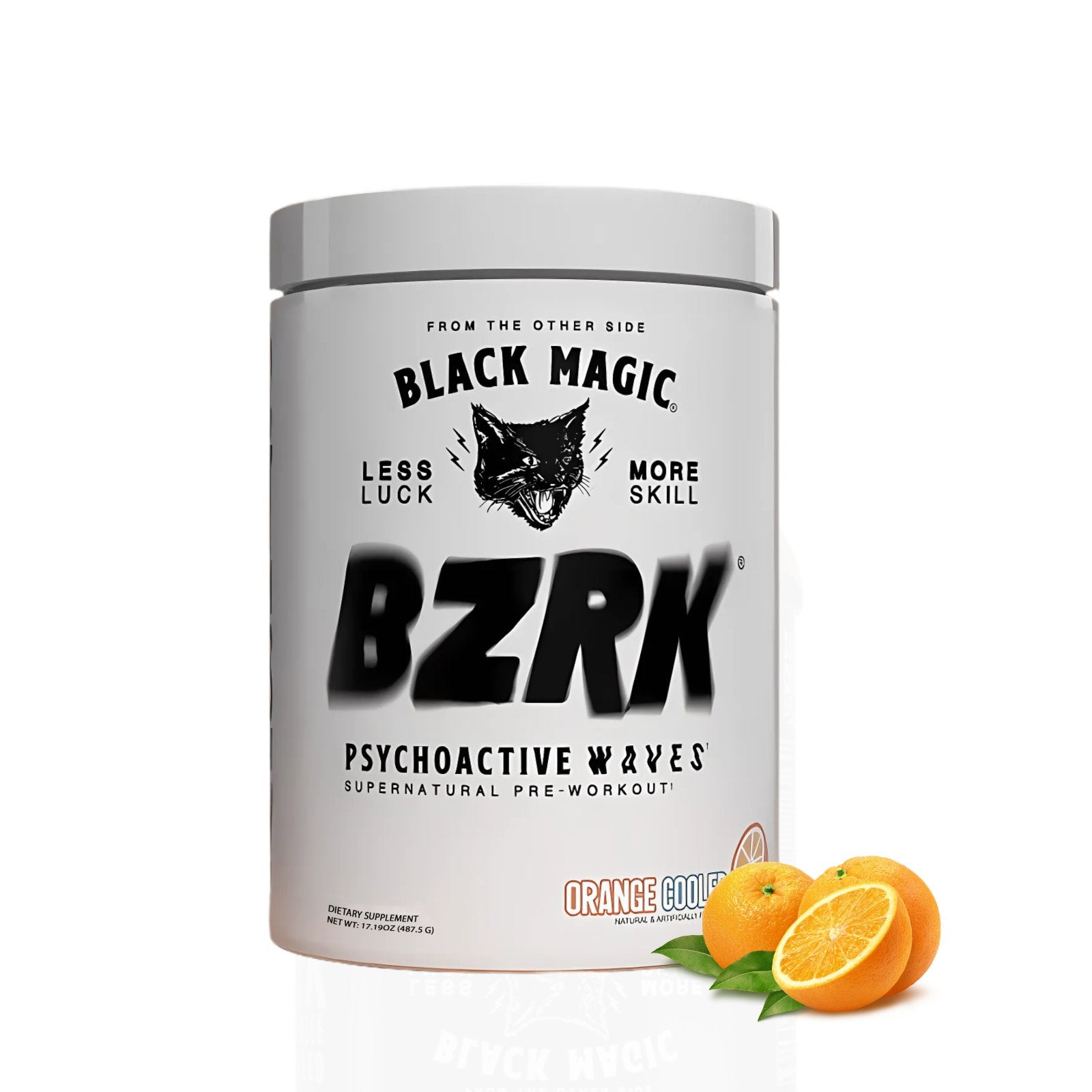 Black Magic Supply BZRK Psychoactive Waves Supernatural Pre-Workout, 487.5g - Orange Cooler Flavor - Energy Booster - 25 Servings - Pack of 1