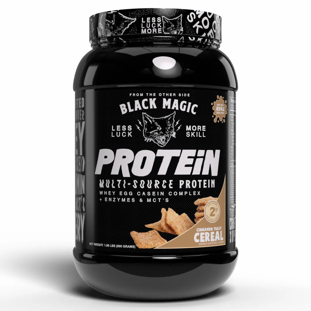 Black Magic Multi-Source Protein Powder – Whey Isolate, Egg Whites, Casein, MCTs – Muscle Growth & Recovery – High-Absorption Blend for Athletes