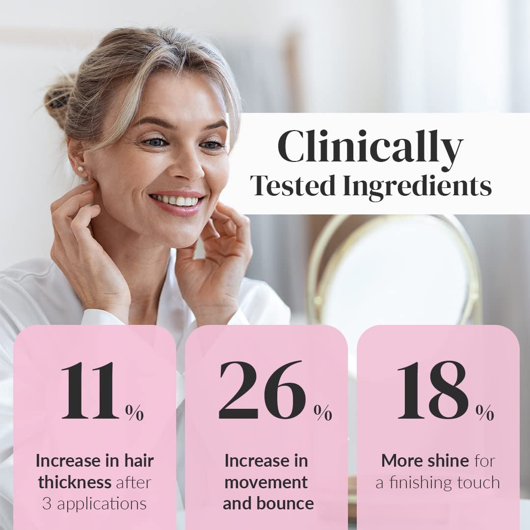 Kerotin Hair Thickening Treatment Spray (4 fl oz) - for Fine & Thin Hair Growth in Women, Heat Protectant, Repair Mist for Volume, Body & Shine, Diameter Booster - Natural, Sulfate & Cruelty Free, Made in USA