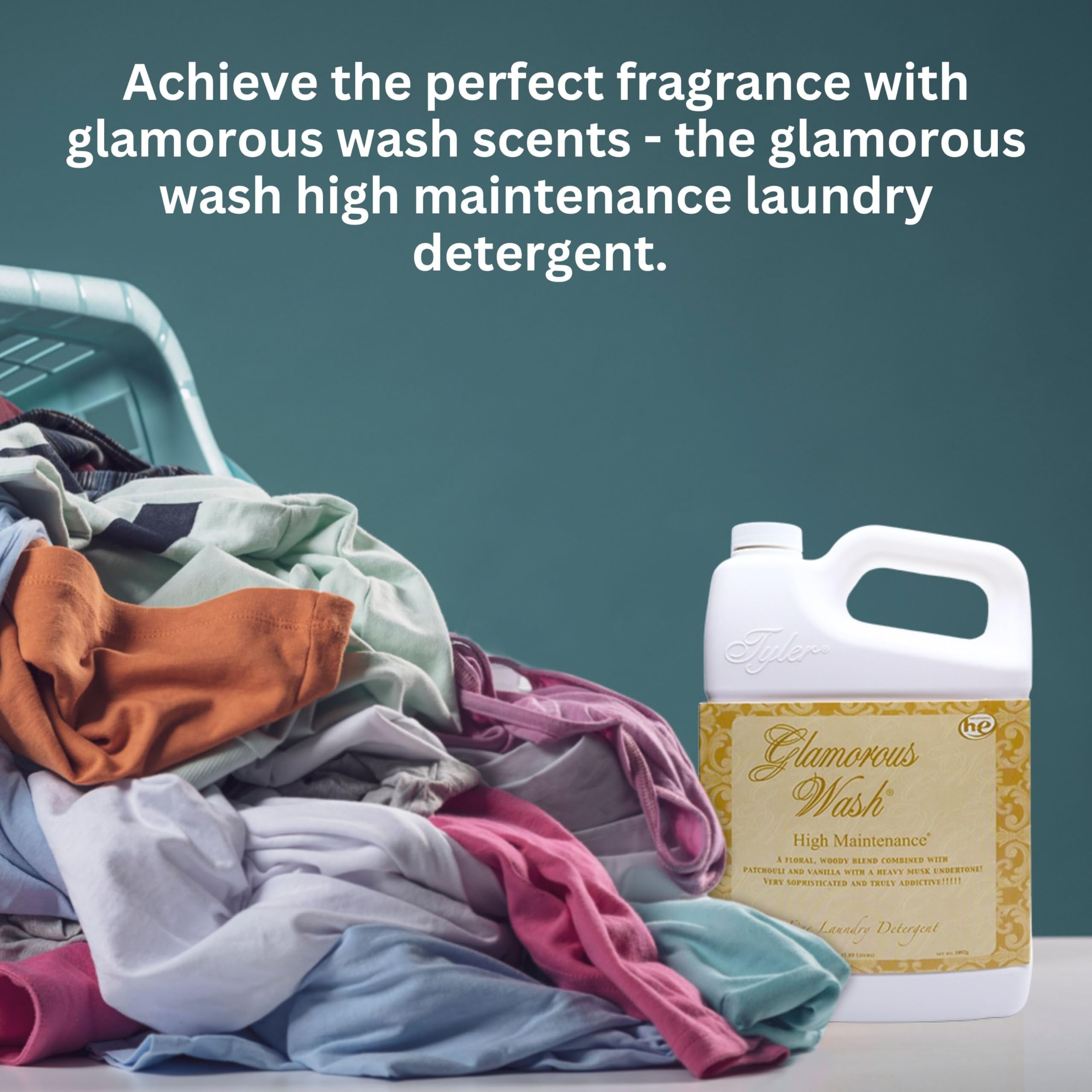 Tyler Candle Company Glamorous Wash High Maintenance Scent Fine Laundry Liquid Detergent - 1.89L (64 Fl Oz) Container and Worldwide Nutrition Multi-Purpose Key Chain