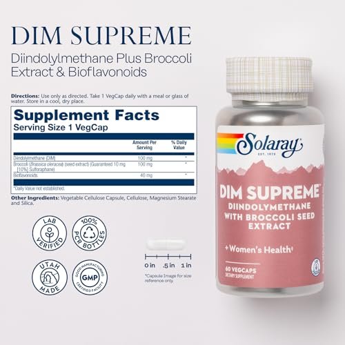Solaray Dim Supreme, 100mg, 60 Count