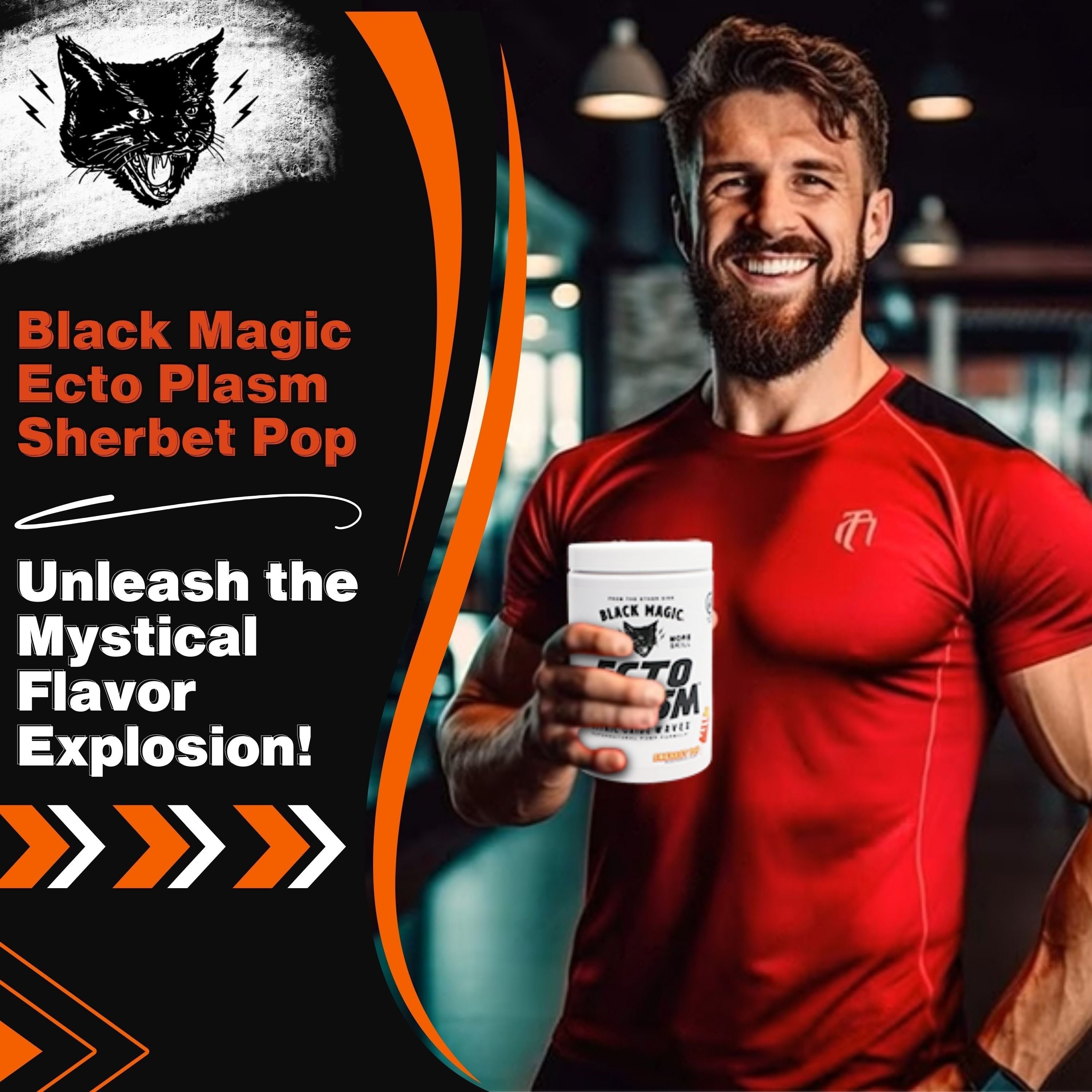 Black Magic Supply Ecto Plasm Nitric Oxide Waves - Non-Stim Pump Pre-Workout - Sherbet Pop, 400g