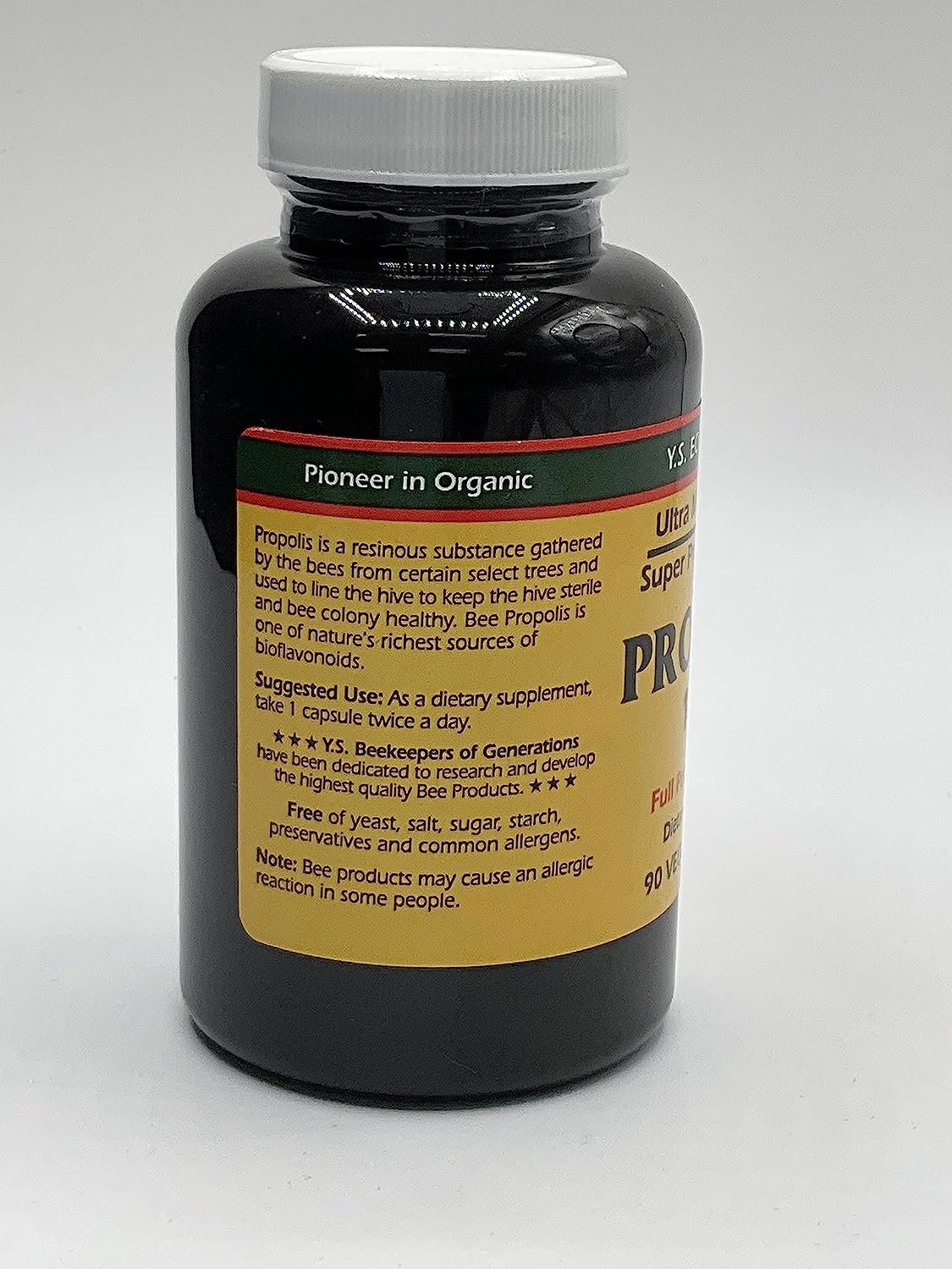 Y.S. Eco Bee Farms Propolis-Raw Unprocessed 1000mg - Your Gateway to Wellness - 90 Capsules with Bonus worldwidenutrition Multi Purpose Key Chain