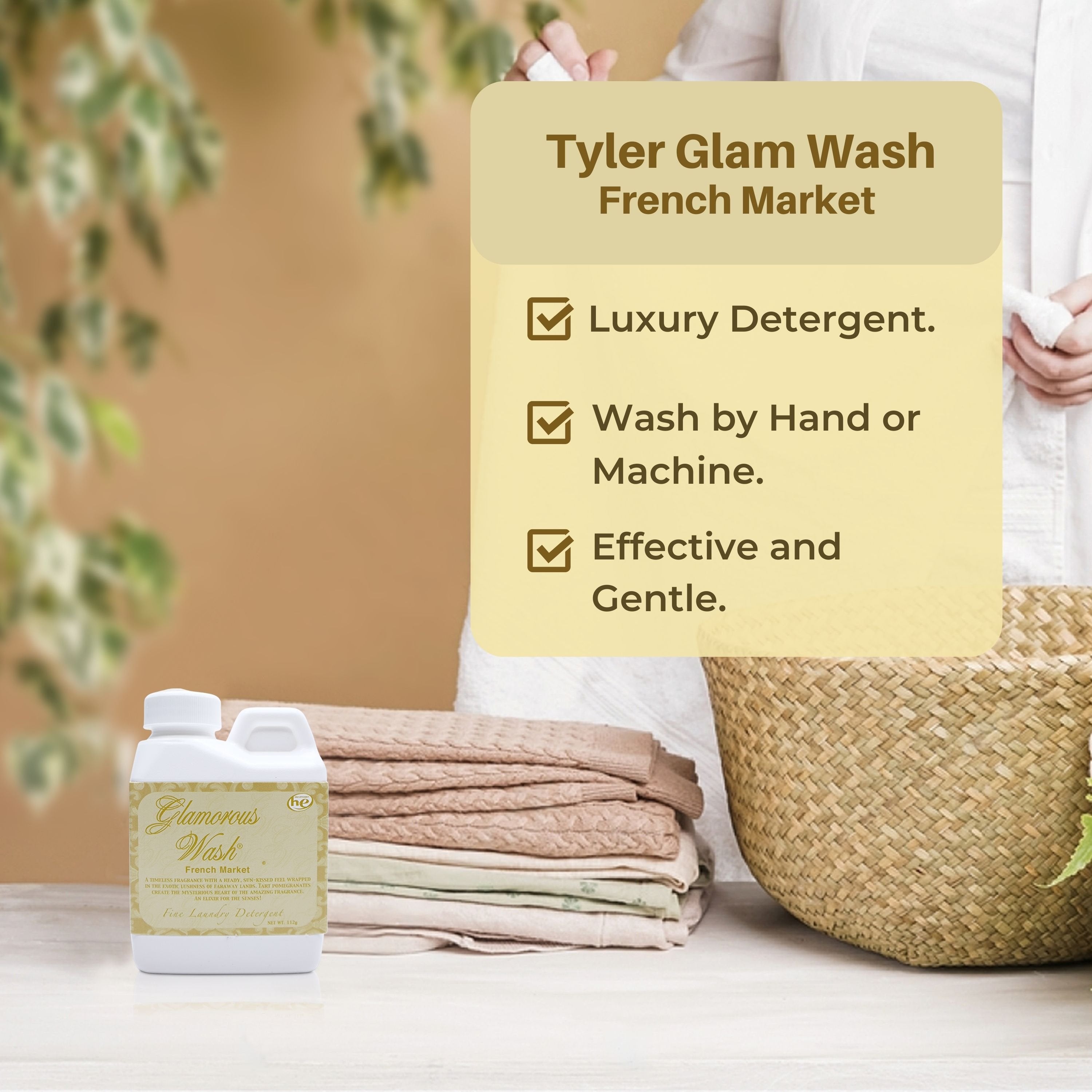 Tyler Candle Company French Market Scent Fine Liquid Laundry Detergent, 4 oz (112g) - Pack of 1 with Keychain