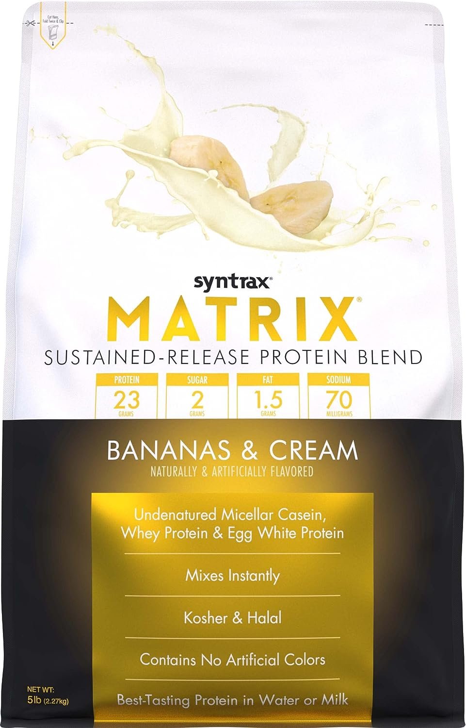 Syntrax Matrix Sustained-Release Protein Powder Blend - Muscle Support - Kosher & Halal - - 5 lb