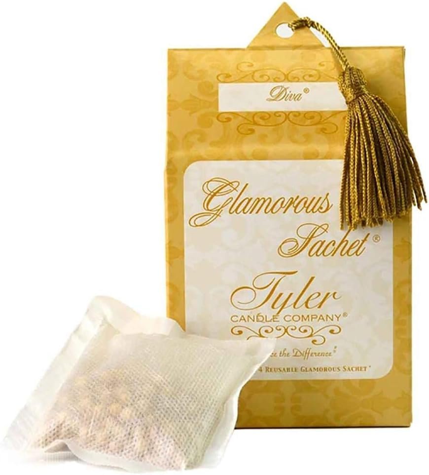 Tyler Candle Glamorous Diva & High Maintenance Sachets Bundle (4 Reusable Glamorous Sachet Each) (Diva&High Maintenance)