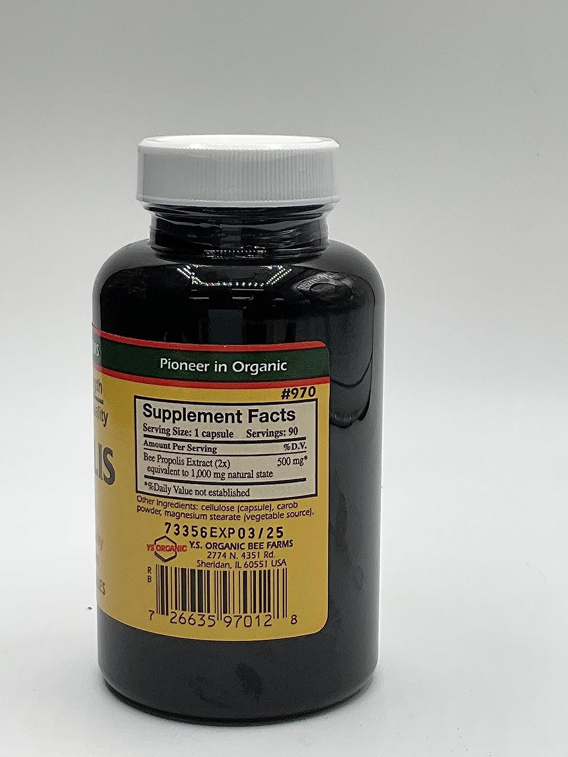 Y.S. Eco Bee Farms Propolis-Raw Unprocessed 1000mg - Your Gateway to Wellness - 90 Capsules with Bonus worldwidenutrition Multi Purpose Key Chain