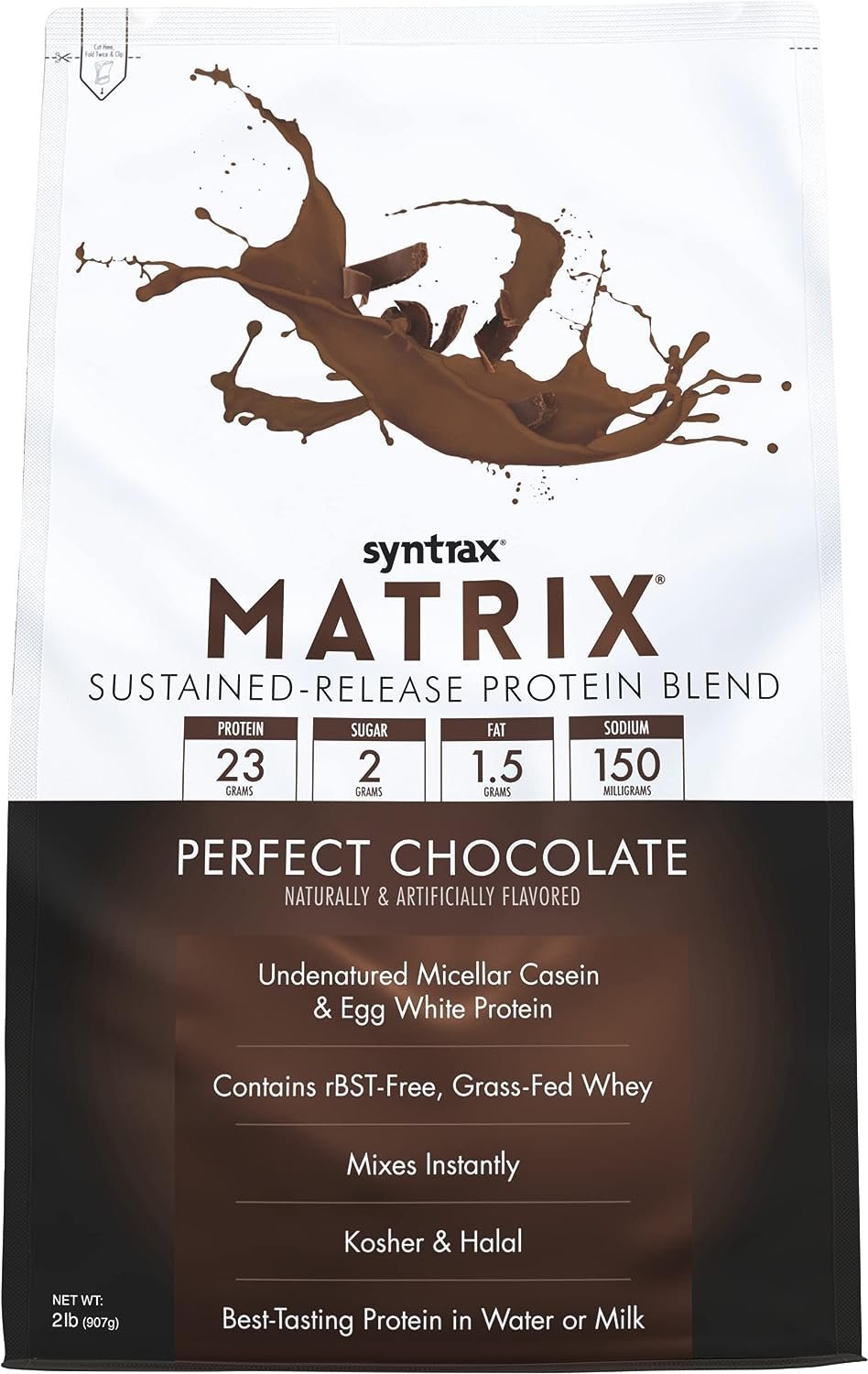 Syntrax Matrix 2.0 Sustained-Release Protein Powder Blend - rBST Free, Kosher & Halal - Muscle Support - 2 lb