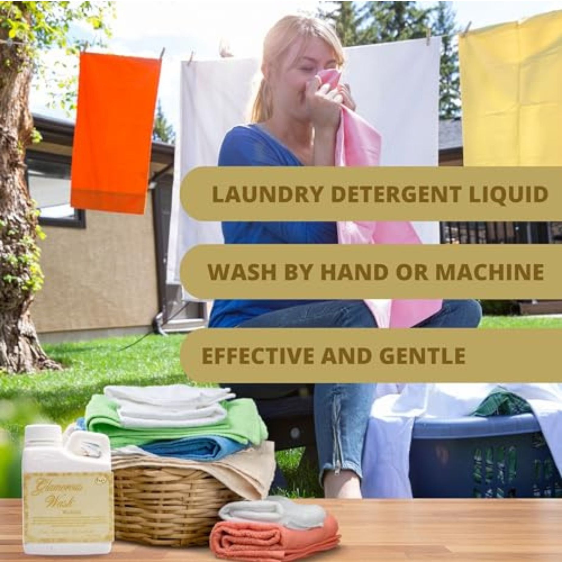 Tyler Candle Company Glamorous Wash Wishlist Scent Fine Laundry Liquid Detergent - Hand and Machine-Washable - 4 oz (112 gram) - Pack of 1 with Multi-Purpose Keychain