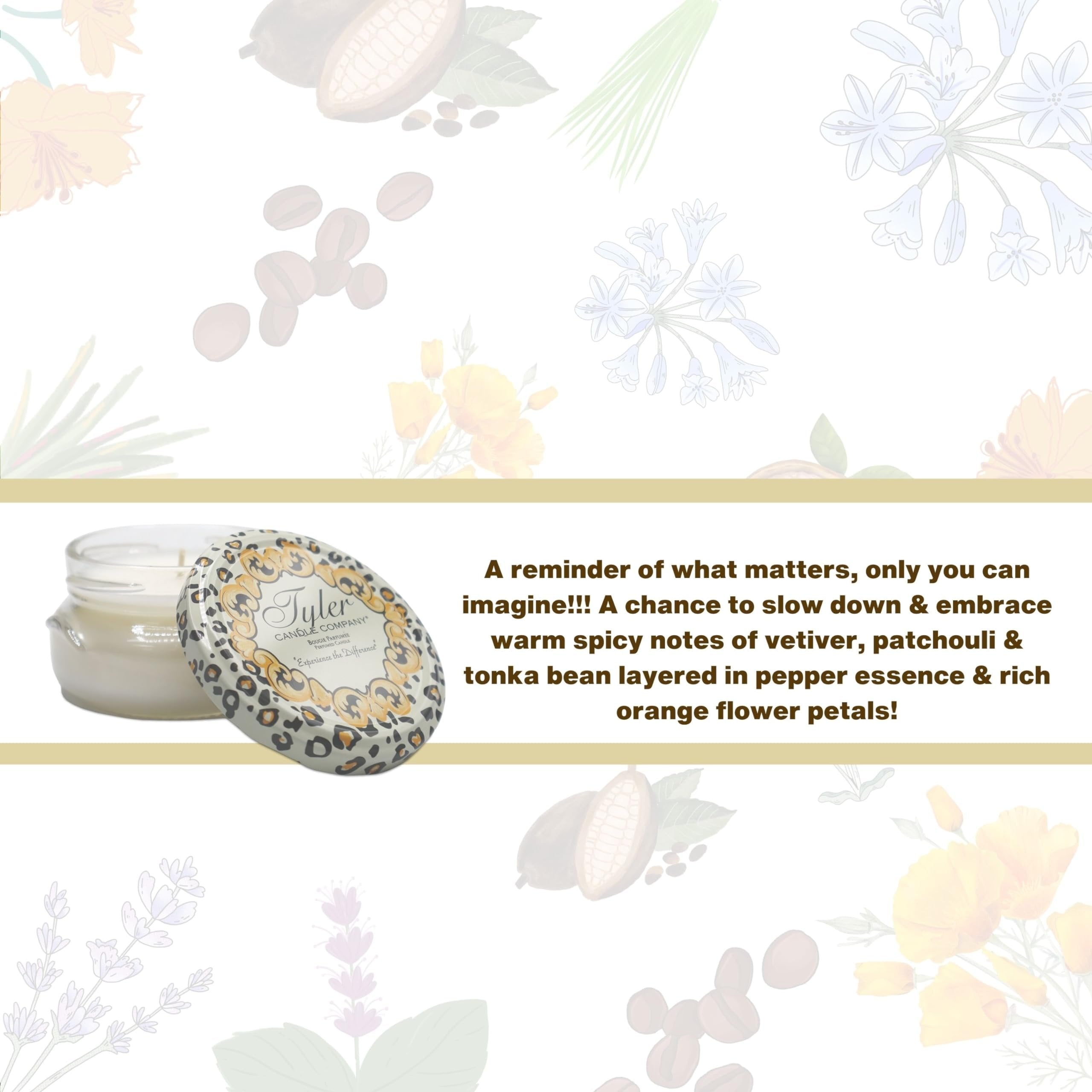 Tyler Candle Company Wishlist Candles - Luxuriously Fall Scented Candle with Essential Oils - 3.4 oz Extra Large White Candle and Multi-Purpose Key Chain