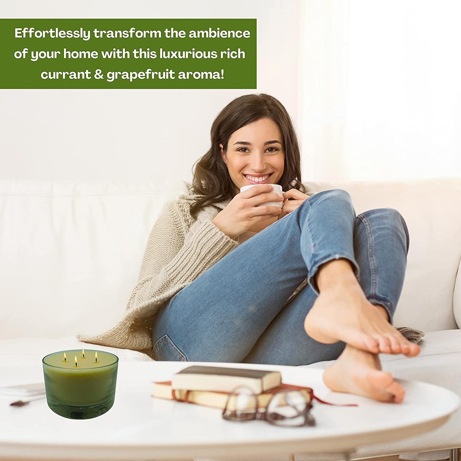 Tyler Candle Company 40 oz Tyler Scented Candle | 4 Wick Large Candle | Long Lasting 220 Hr Burn | Decorative Candles | Home Decor Gift for Women & Men w Worldwide Nutrition Multi Purpose Key Chain