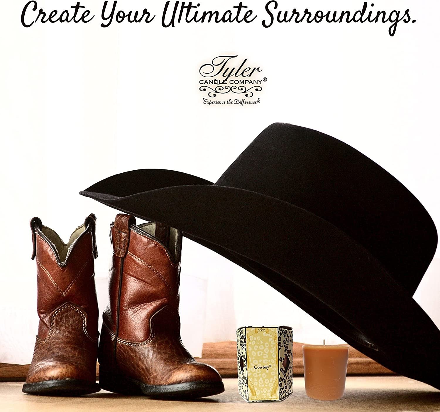 Tyler Candle Company, Cowboy Superior Votive Candles, Ultimate Aromatherapy Experience, Luxury Scented Candle with Essential Oils, Case of 16 Tyler Small Candles, 2 oz and 15 Hr Burn Time Each