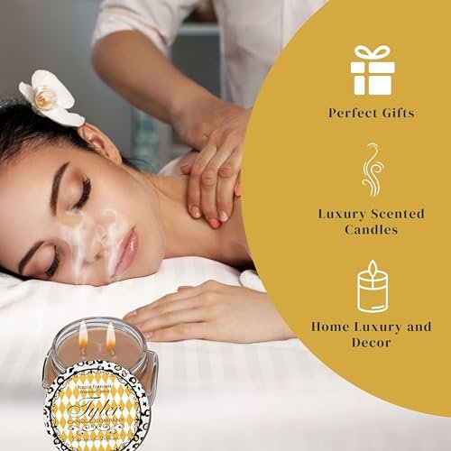 Tyler Candle Company White Warm Sugar Cookie Soy Wax Scented Candles in Glass Jar, 11 oz - Pack of 1 with Keychain