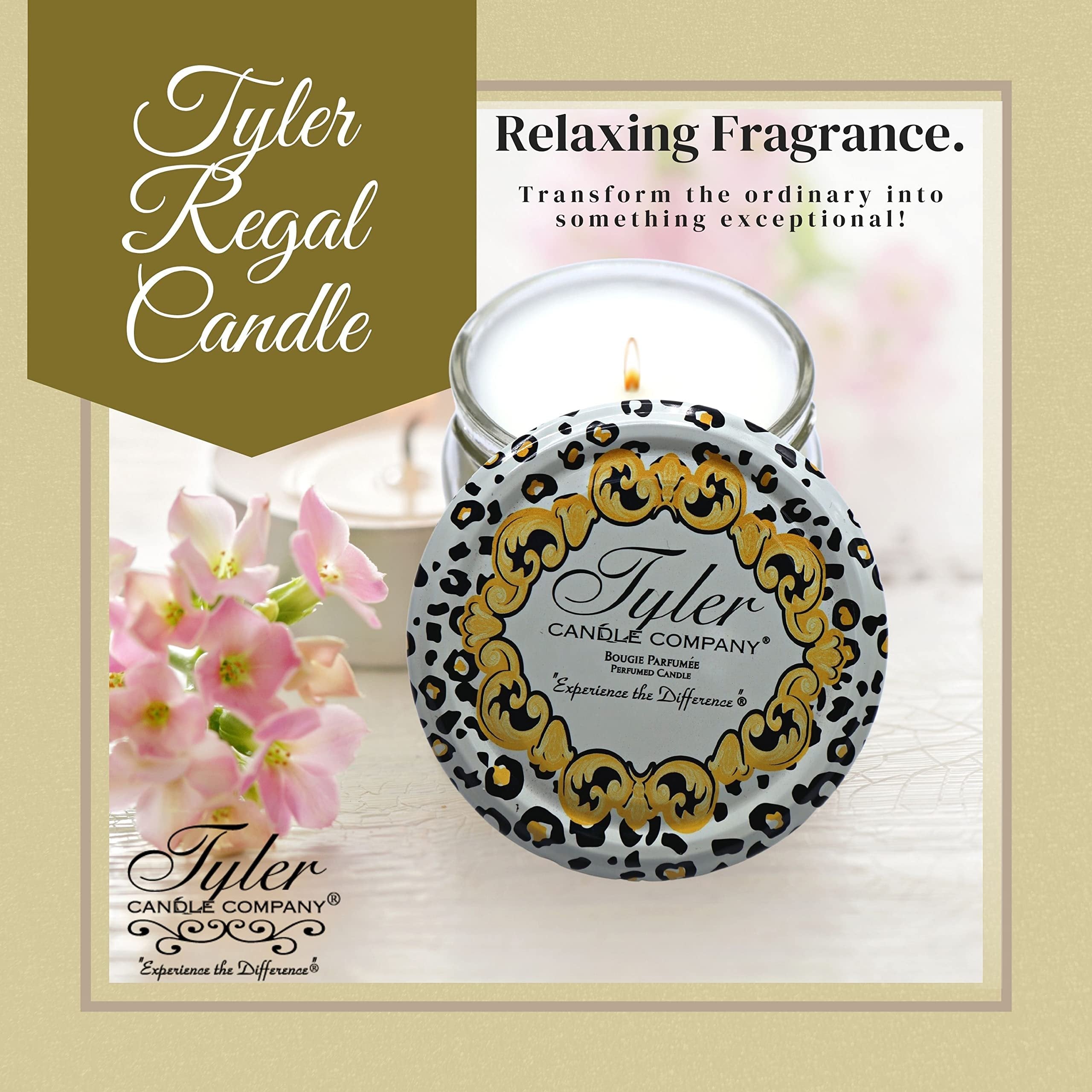 Tyler Candle Company Regal Jar Candle - Luxurious Scented Candle with Essential Oils - Long Burning Candles 20 to 25 Hours - 3.4 oz with Bonus Worldwide Nutrition Multi Purpose Key Chain