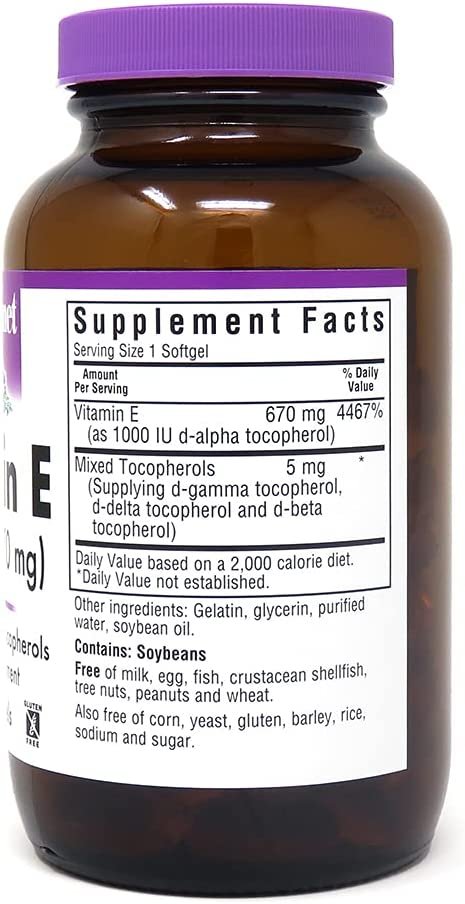BlueBonnet Vitamin E 1000 IU Mixed Softgels, 100 Count
