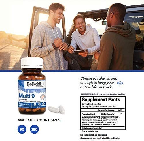 Kyolic Kyo-Dophilus Multi 9 Probiotic, for Strong Gut Health Balance and Support, 90 Capsules Total